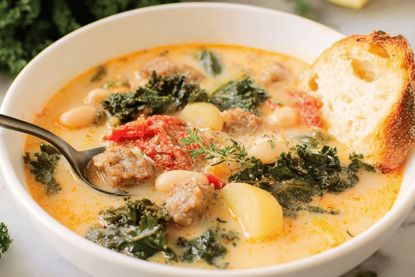 Slow Cooker Sausage and Kale Soup Recipe