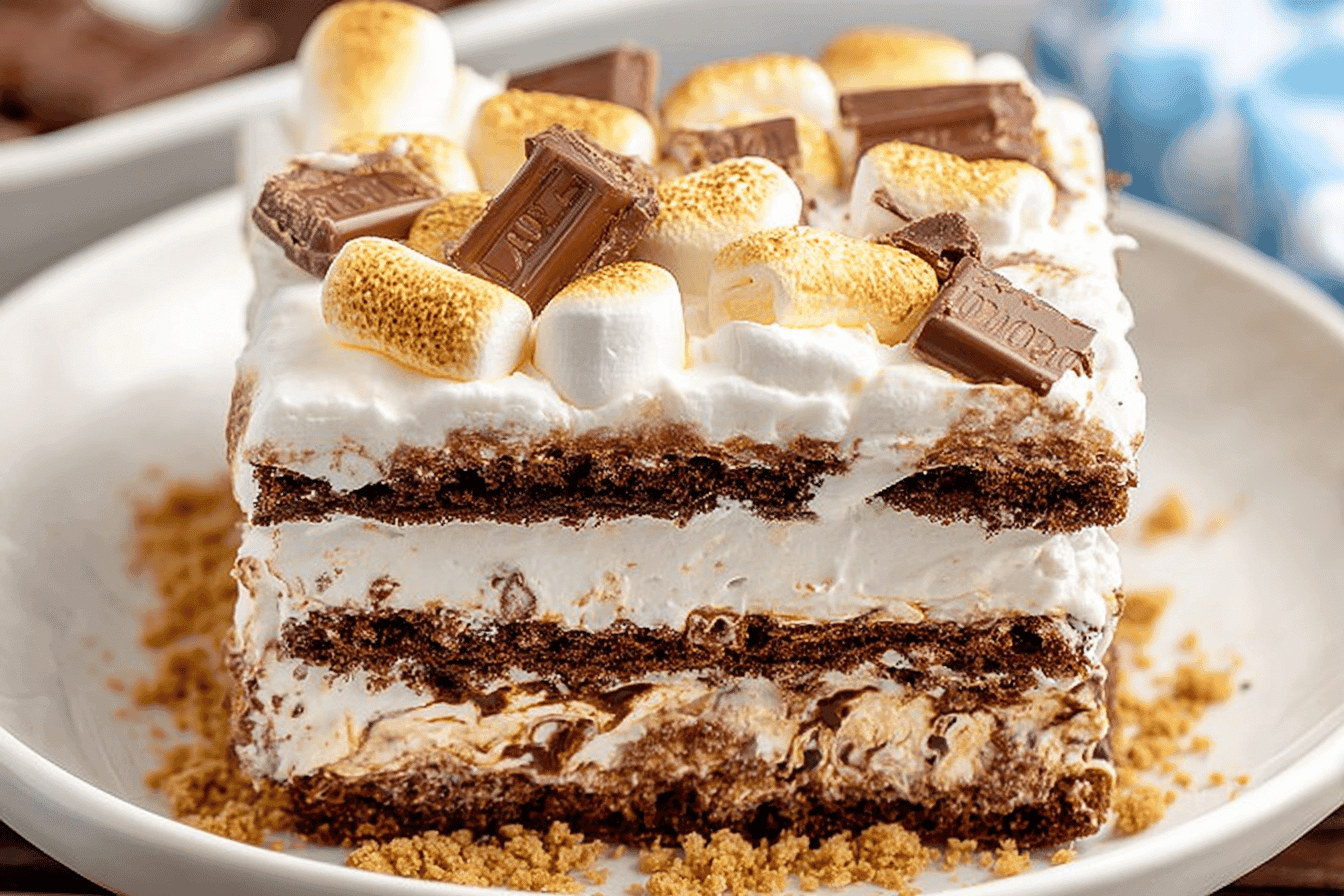 S'mores Ice Cream Sandwich Cake Recipe