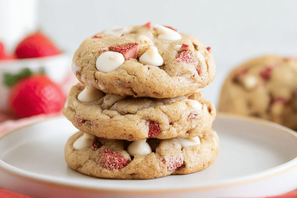 Strawberry White Chocolate Cookie Recipe Delight