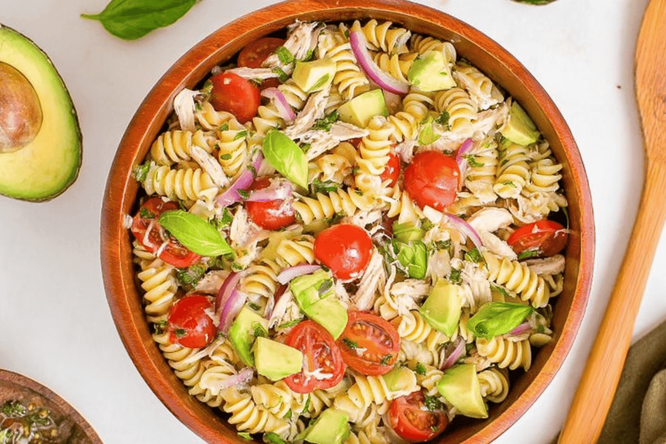 Avocado Chicken Pasta Salad Recipe