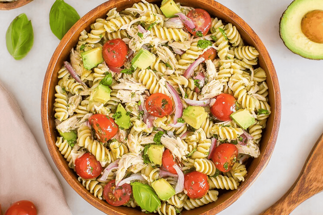 Avocado Chicken Pasta Salad Recipe