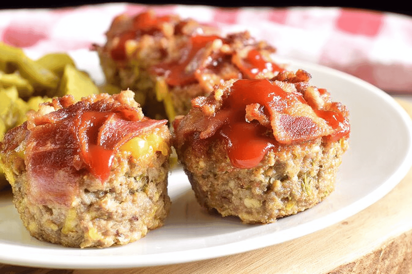 Bacon Cheeseburger Meatloaf Muffins Recipe
