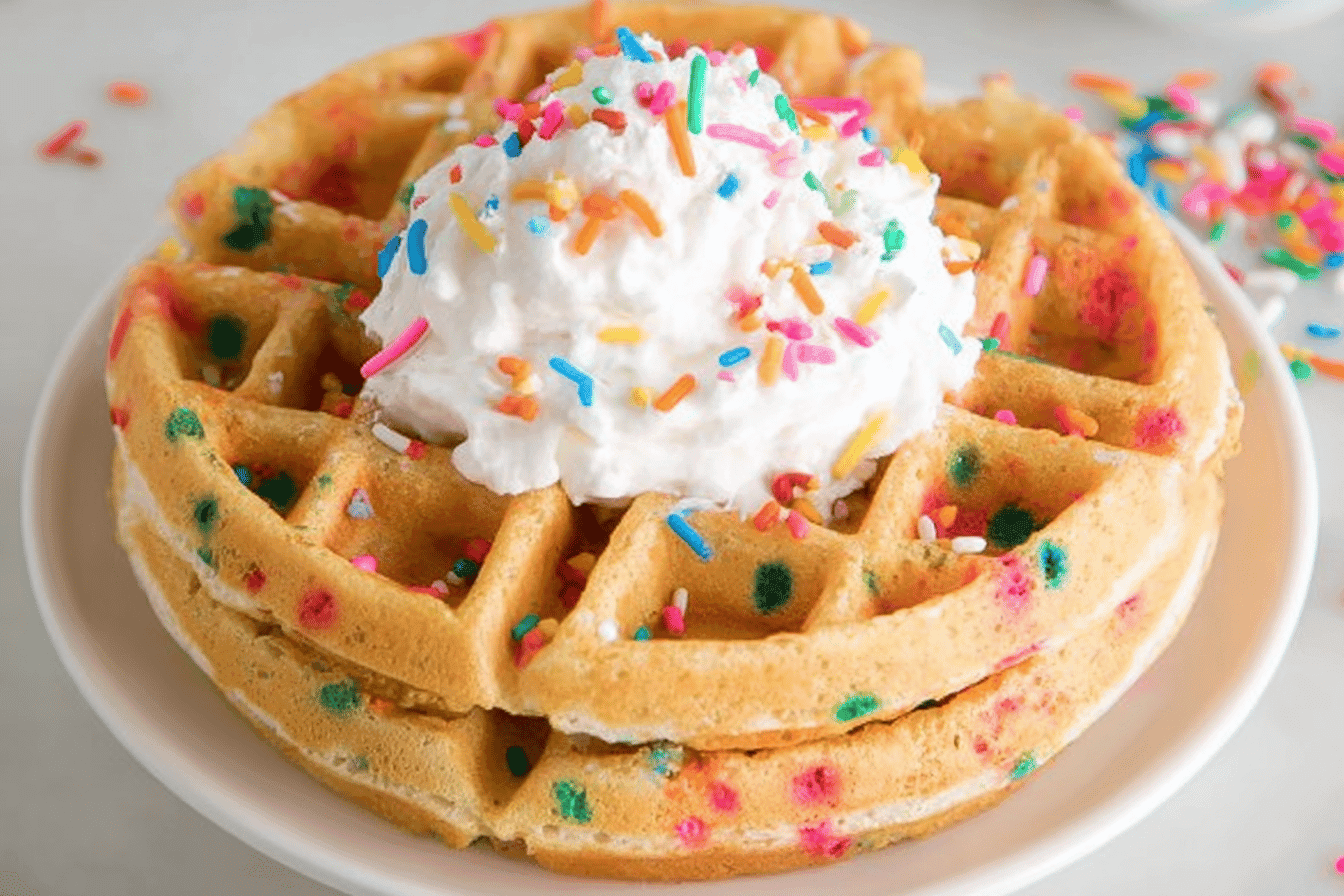 Birthday Cake Waffles for Sweet Celebrations