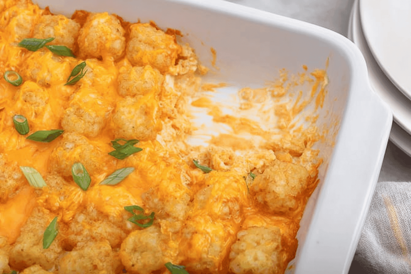 Buffalo Chicken Tater Tot Casserole Recipe