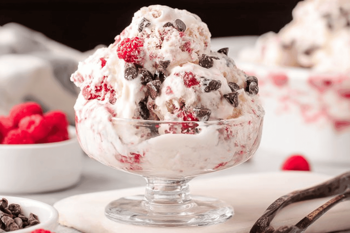 Dark Chocolate Raspberry Ice Cream Recipe