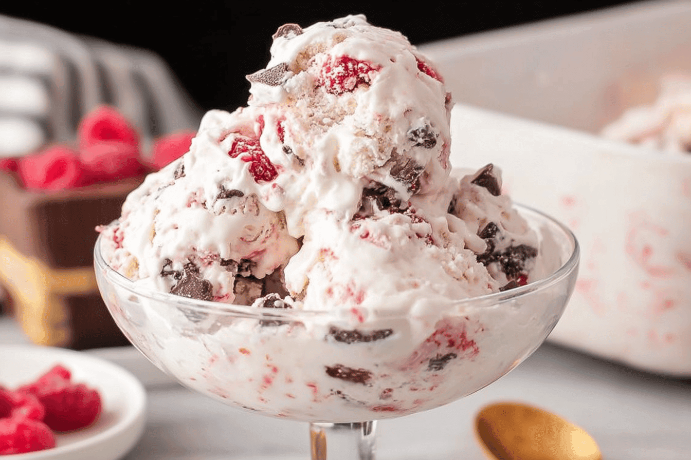 Dark Chocolate Raspberry Ice Cream Recipe