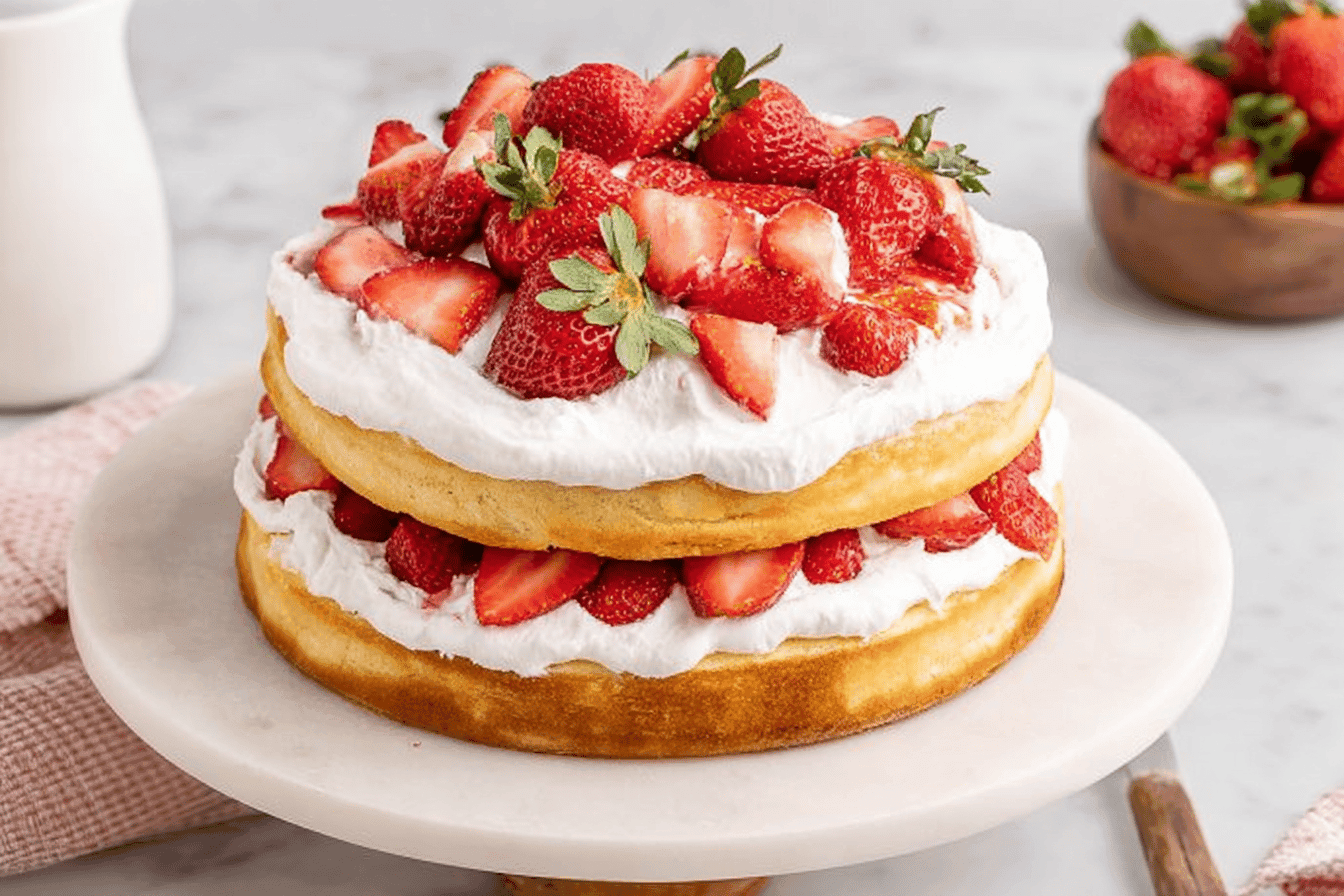 Delicious Strawberry Shortcake Layer Cake Recipe
