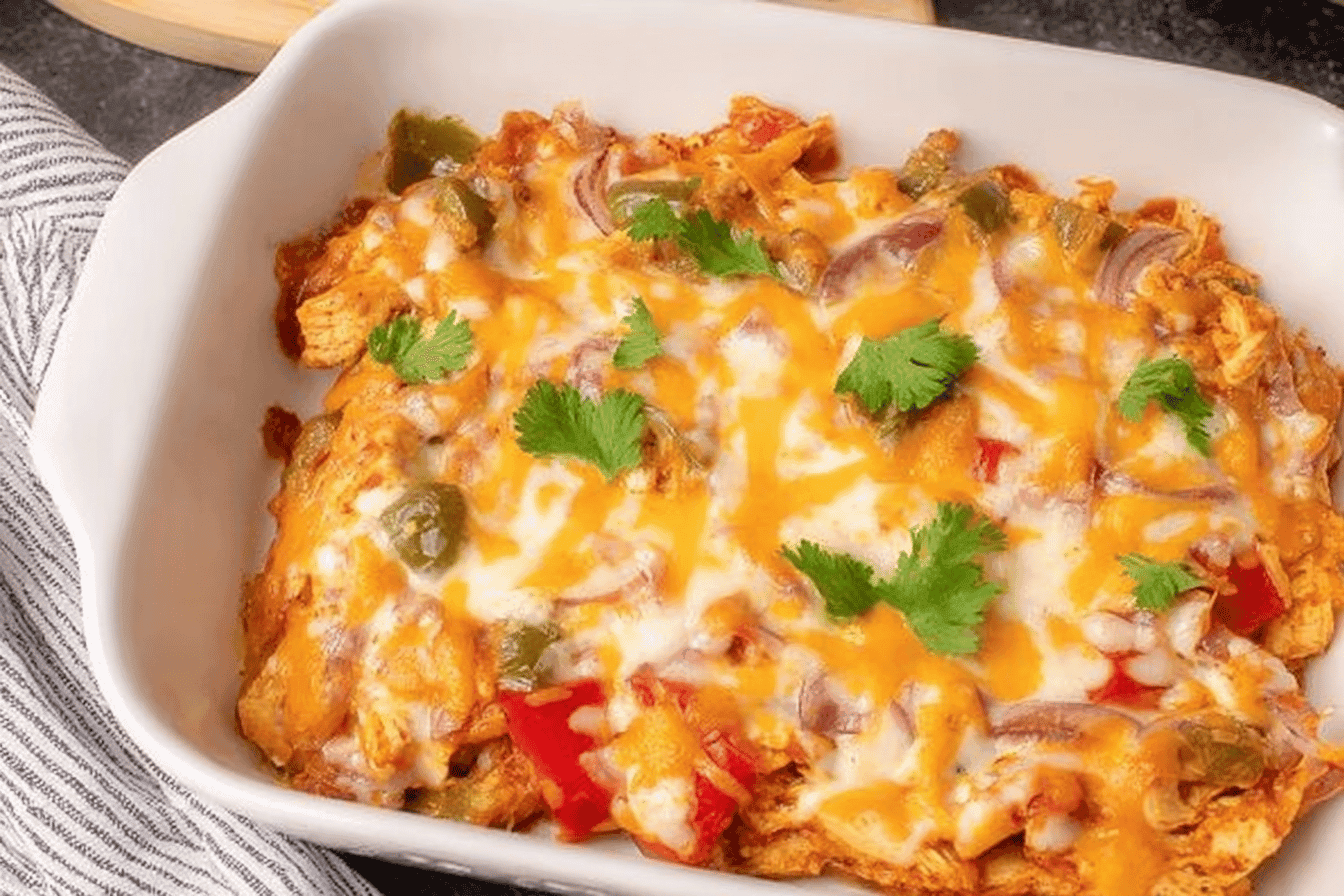 Easy Chicken Fajita Casserole Recipe