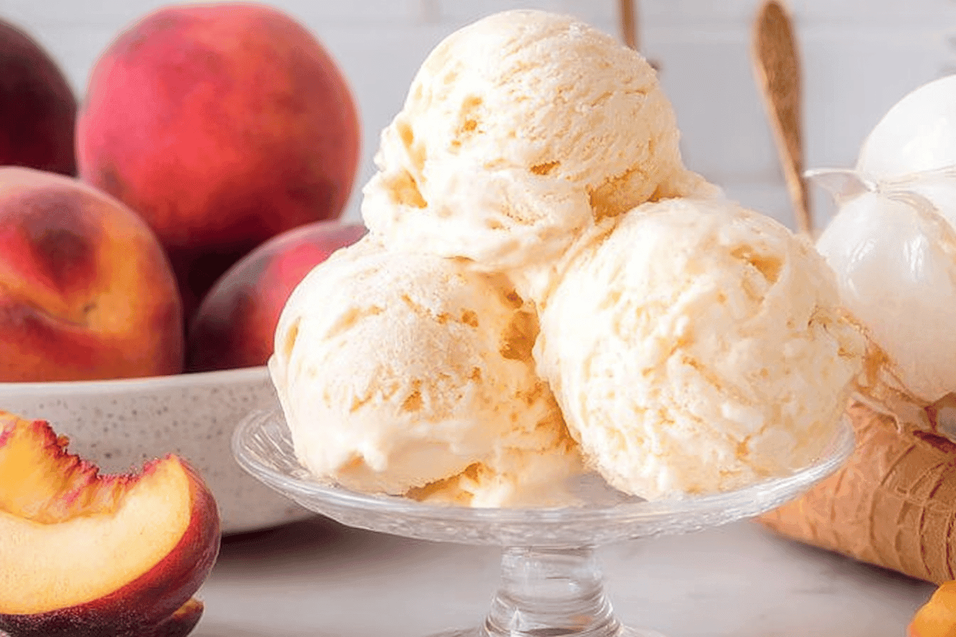 Easy Homemade Peach Ice Cream Recipe