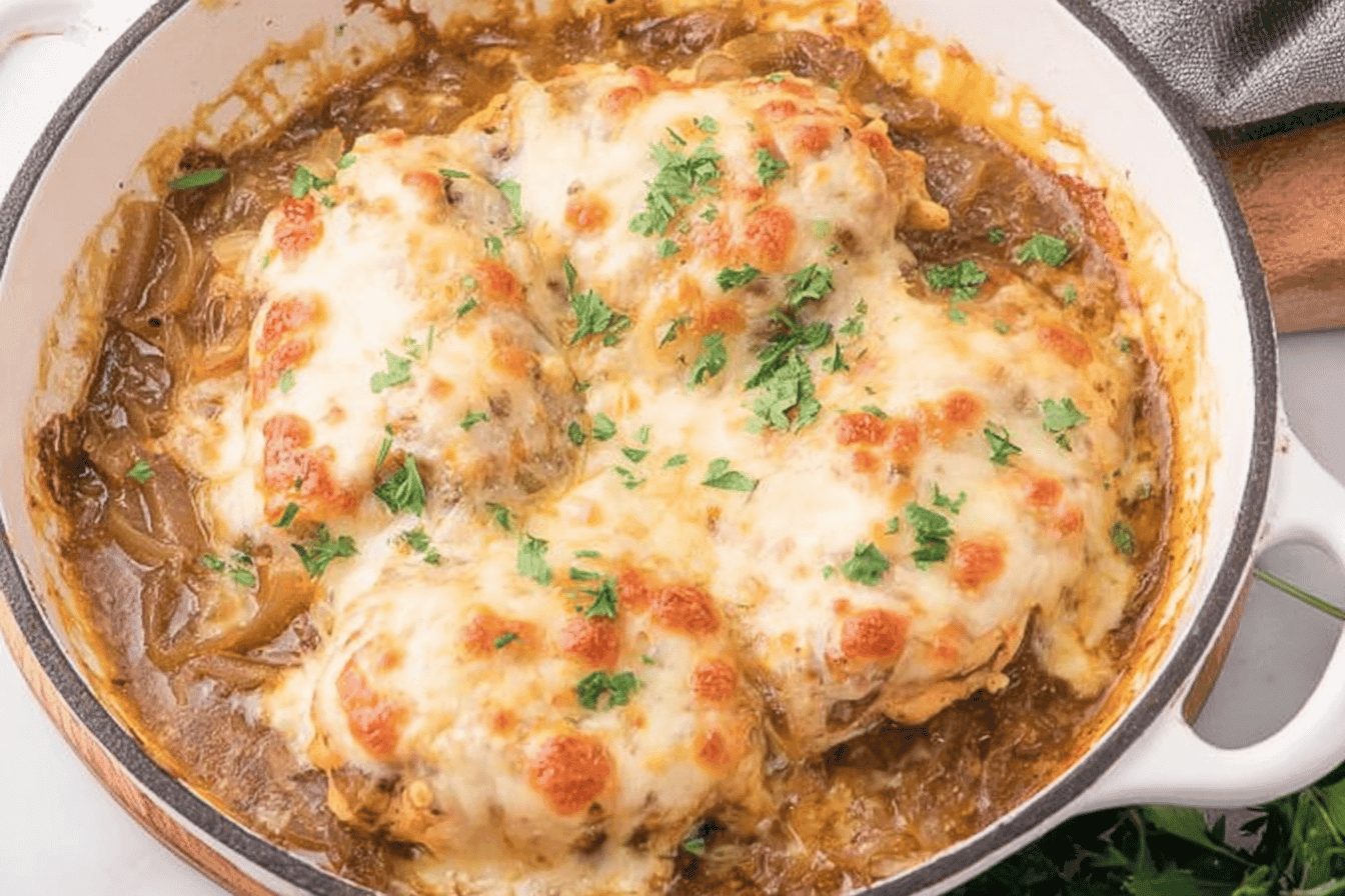 French Onion Chicken Bake Recipe Idea
