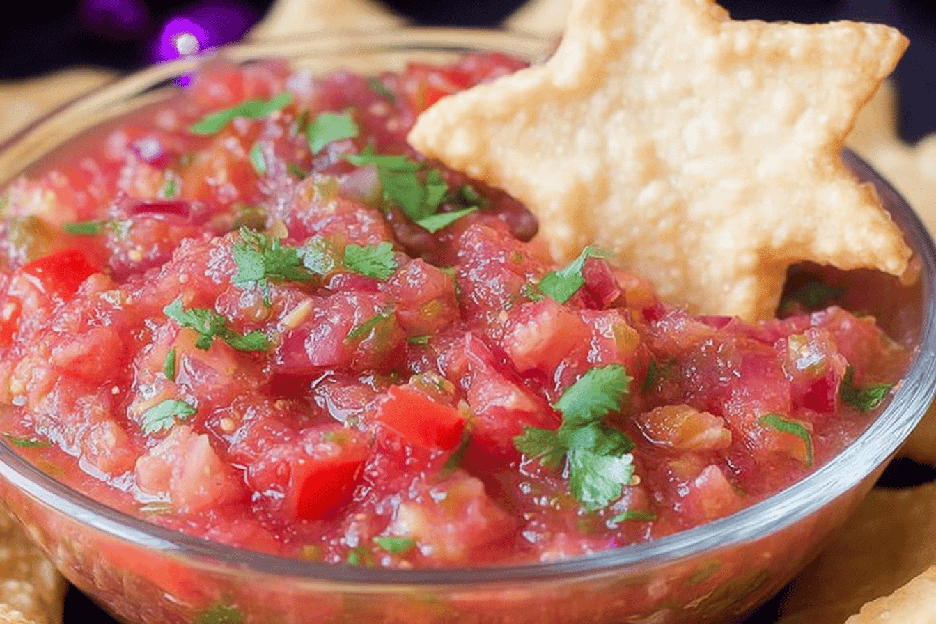 Homemade Salsa and Star Chips Recipe