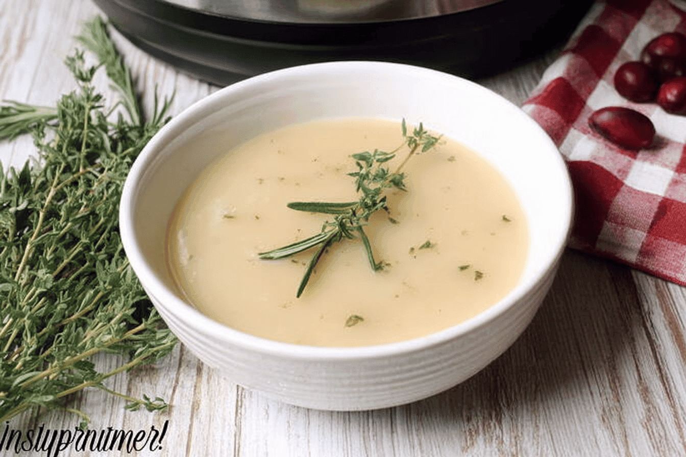 Instant Pot Herbed Turkey Gravy Recipe