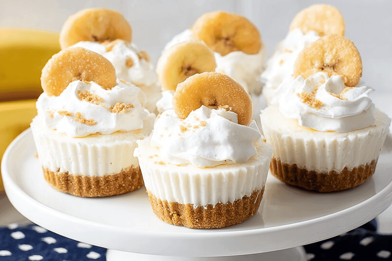 Mini No-Bake Banana Cheesecakes Recipe