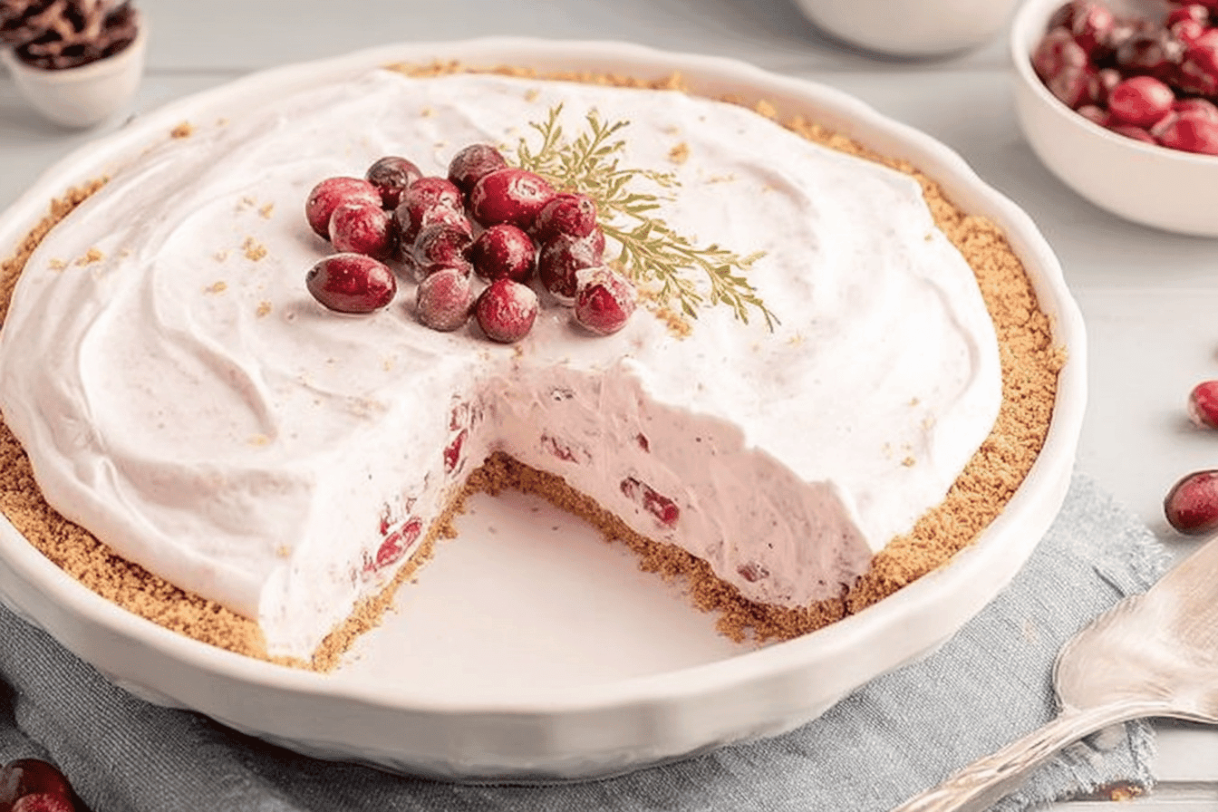 No-Bake Cranberry Cream Pie Recipe