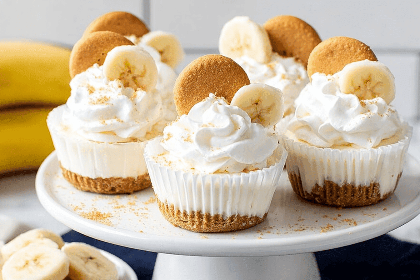 No-Bake Mini Banana Cheesecakes Recipe