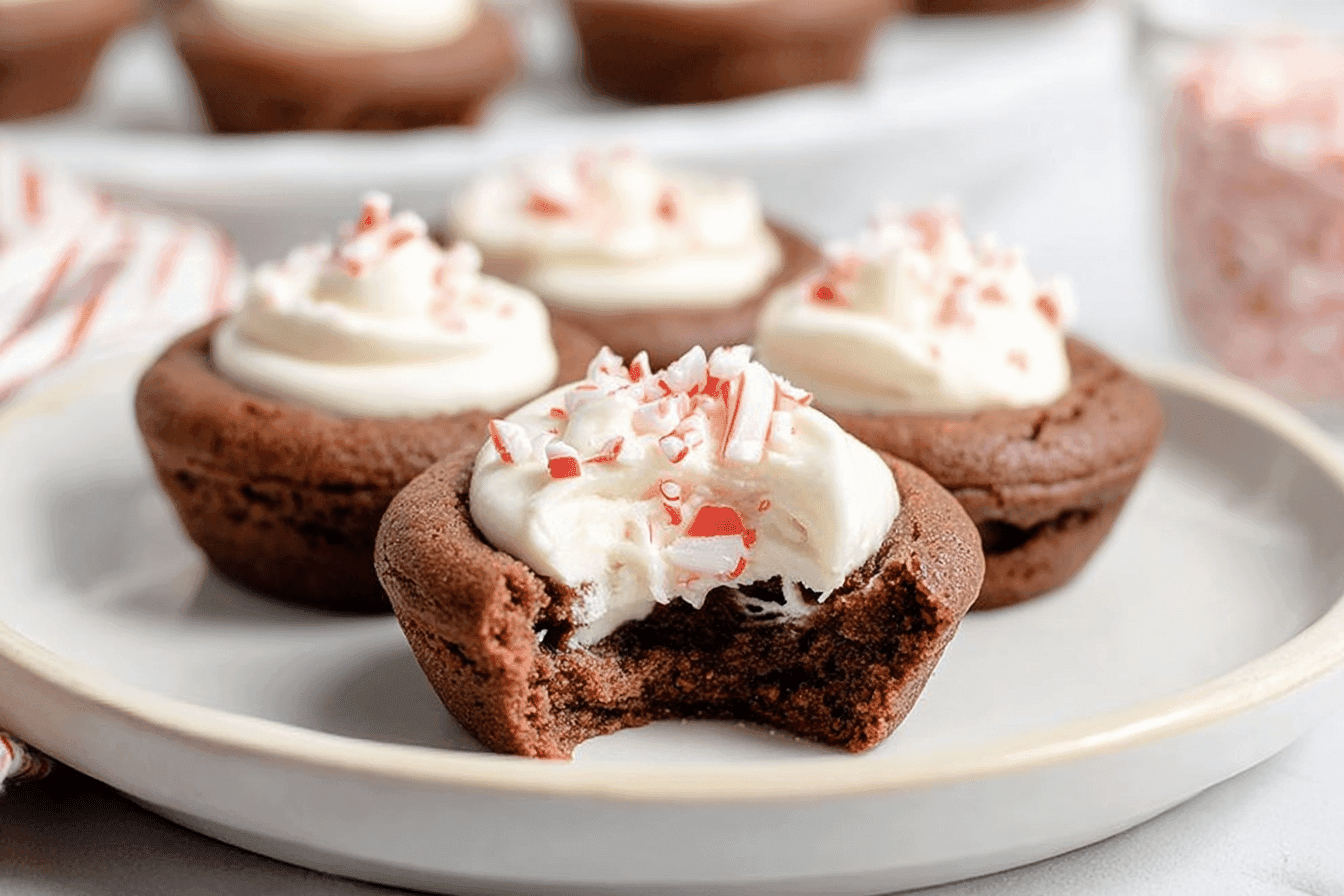 Peppermint Cheesecake Cookie Cups Recipe