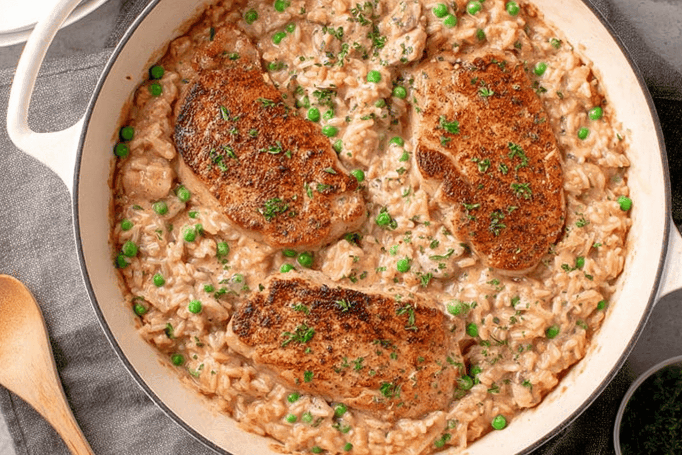 Pork Chops and Rice Skillet Recipe