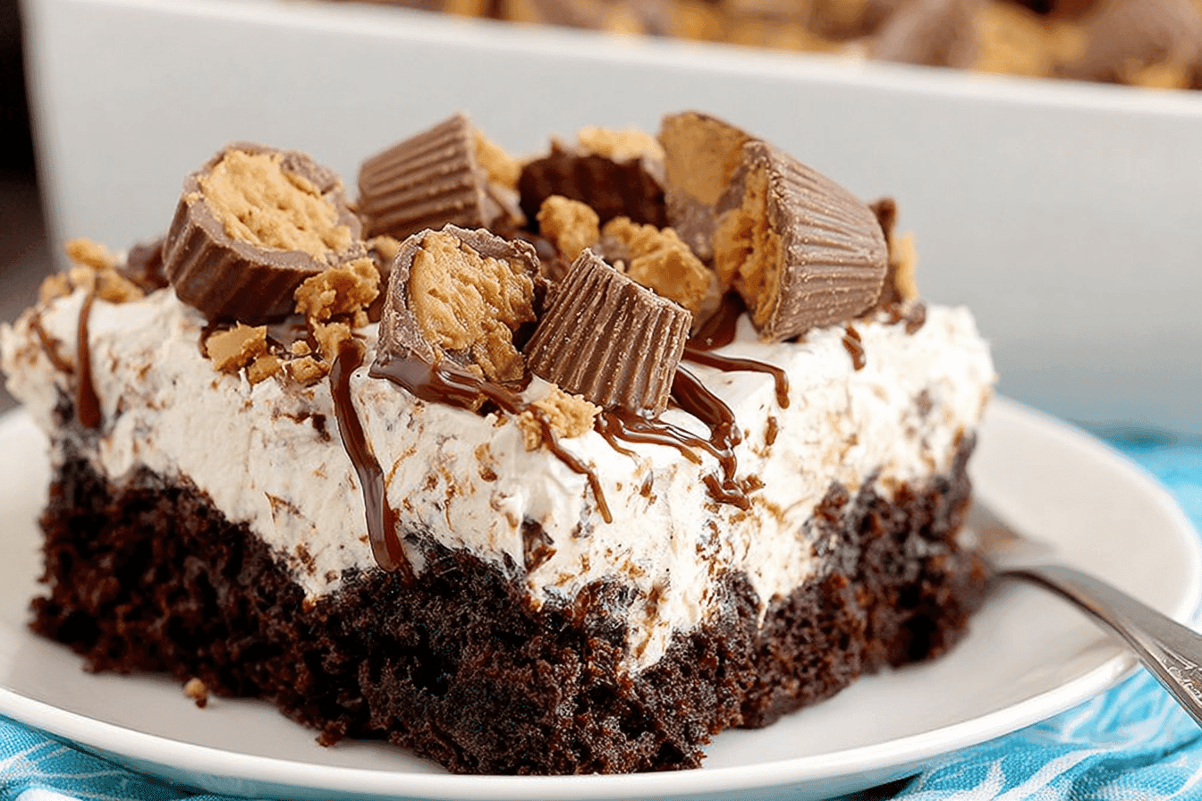 Reese's Poke Cake Recipe Delight