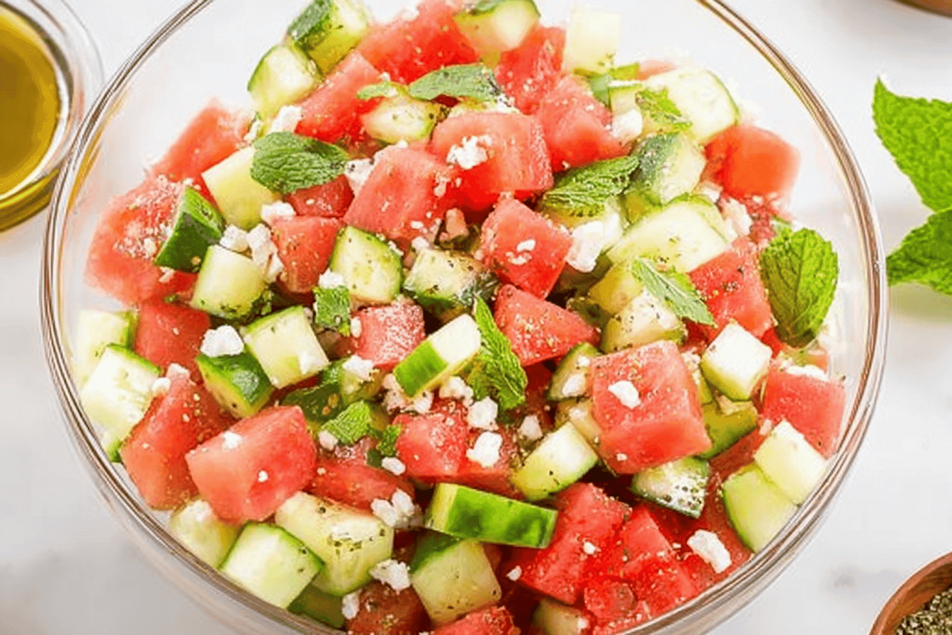 Refreshing Watermelon Cucumber Salad Recipe