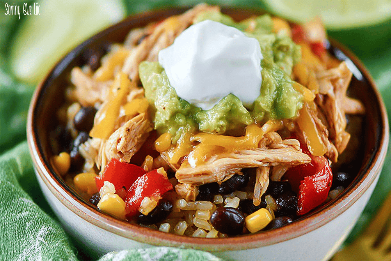 Slow Cooker Chicken Burrito Bowl Recipe