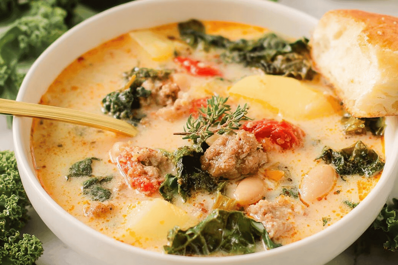 Slow Cooker Sausage and Kale Soup Recipe