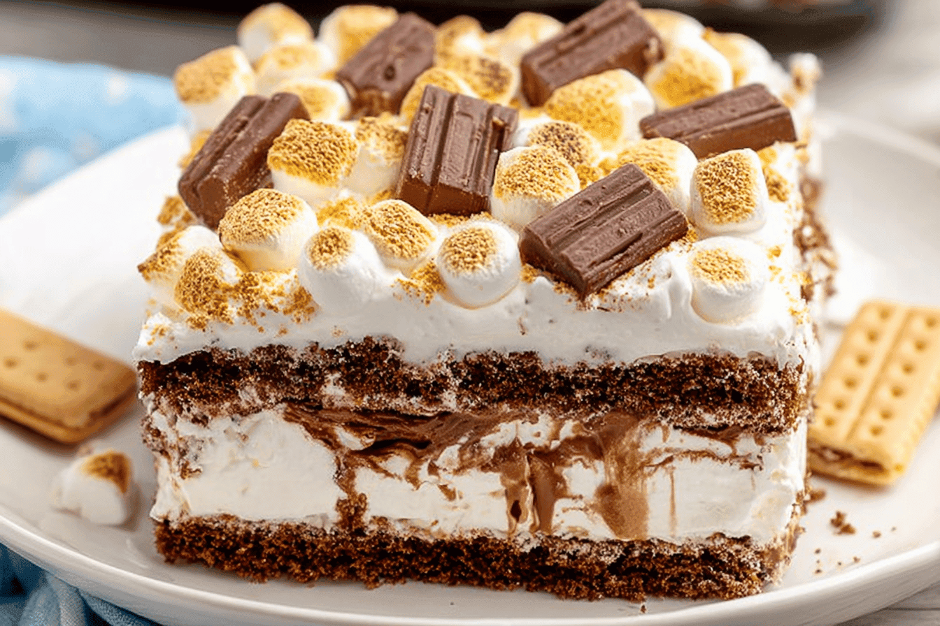 S'mores Ice Cream Sandwich Cake Recipe