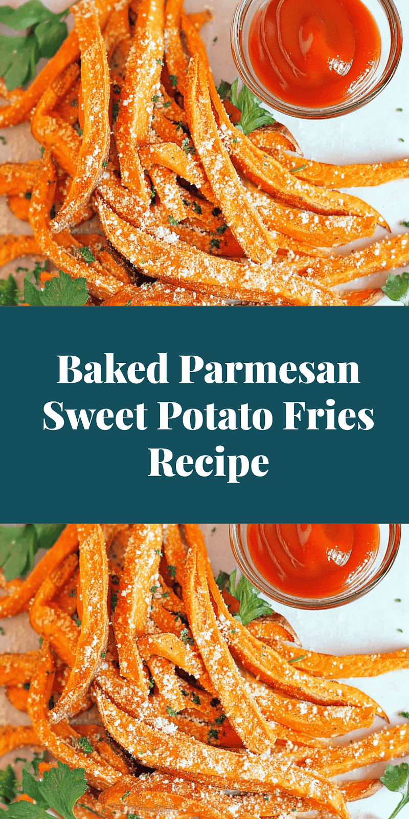 Baked Parmesan Sweet Potato Fries Recipe
