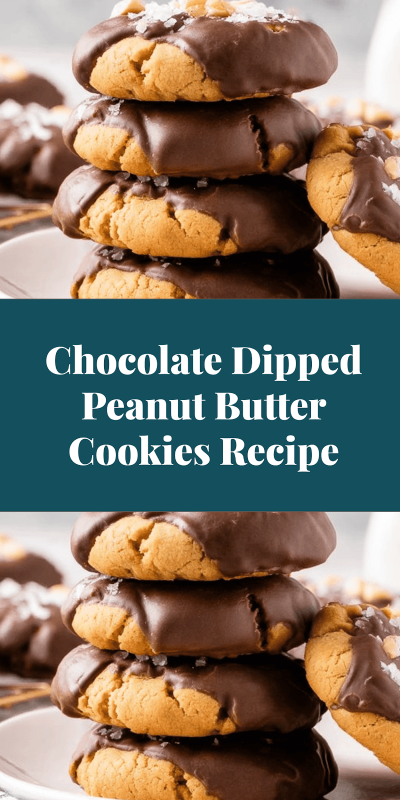 Chocolate Dipped Peanut Butter Cookies Recipe