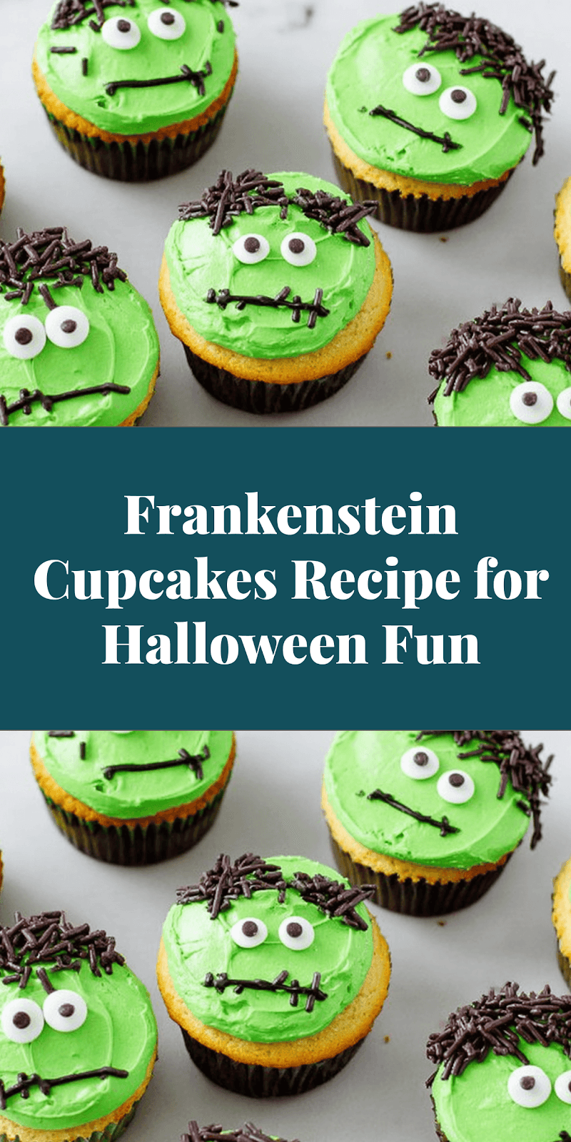 Frankenstein Cupcakes Recipe for Halloween Fun