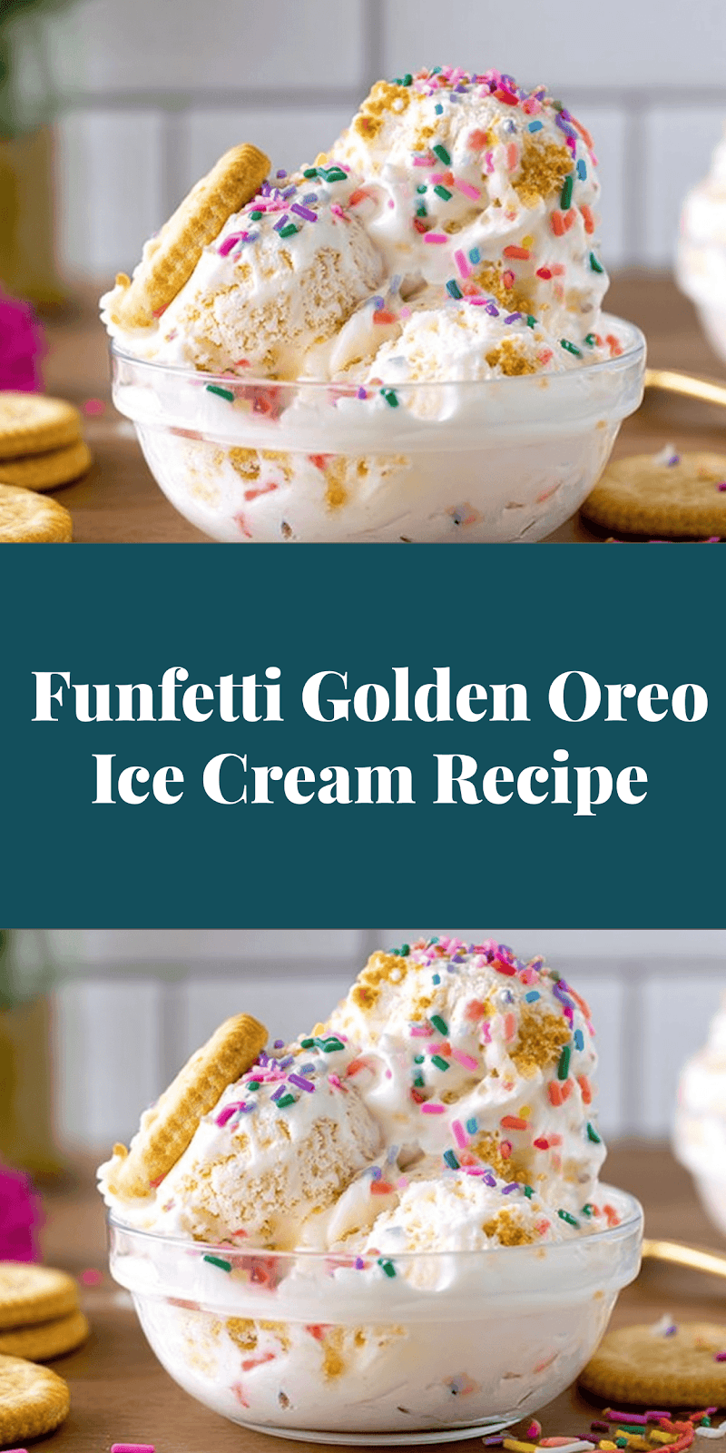 Funfetti Golden Oreo Ice Cream Recipe