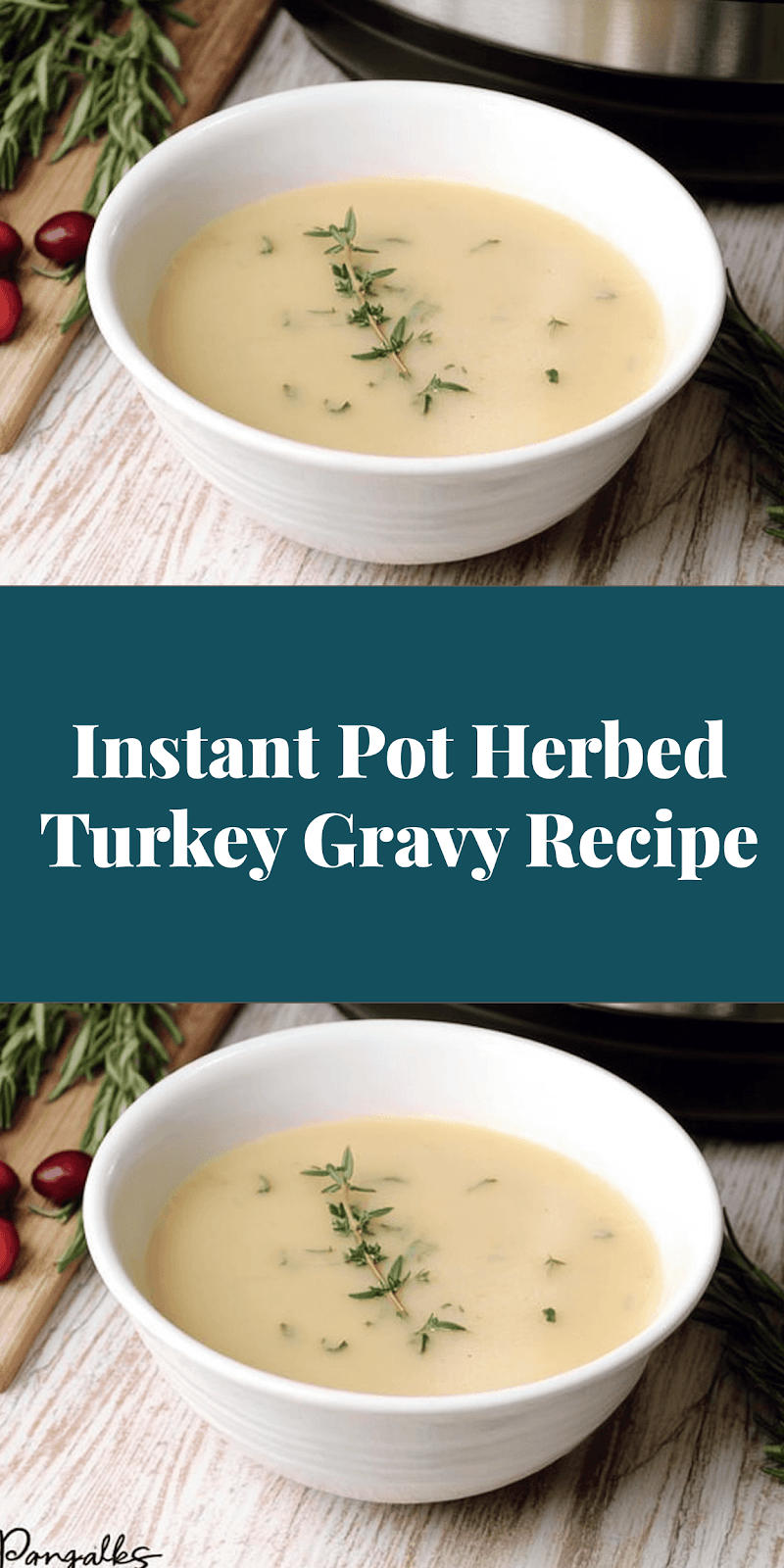 Instant Pot Herbed Turkey Gravy Recipe