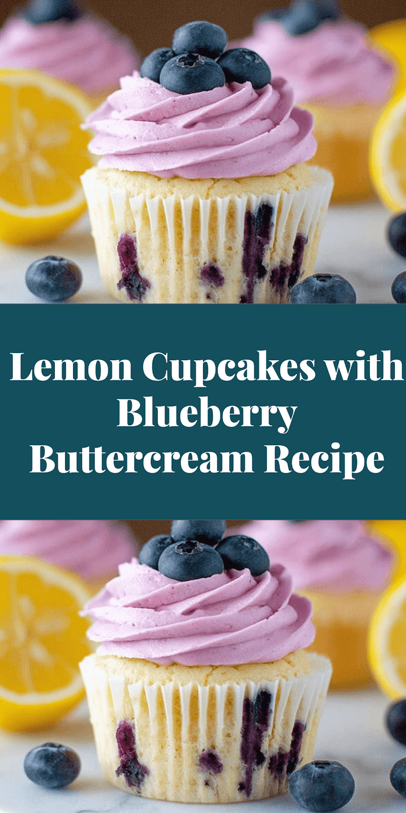 Lemon Cupcakes with Blueberry Buttercream Recipe