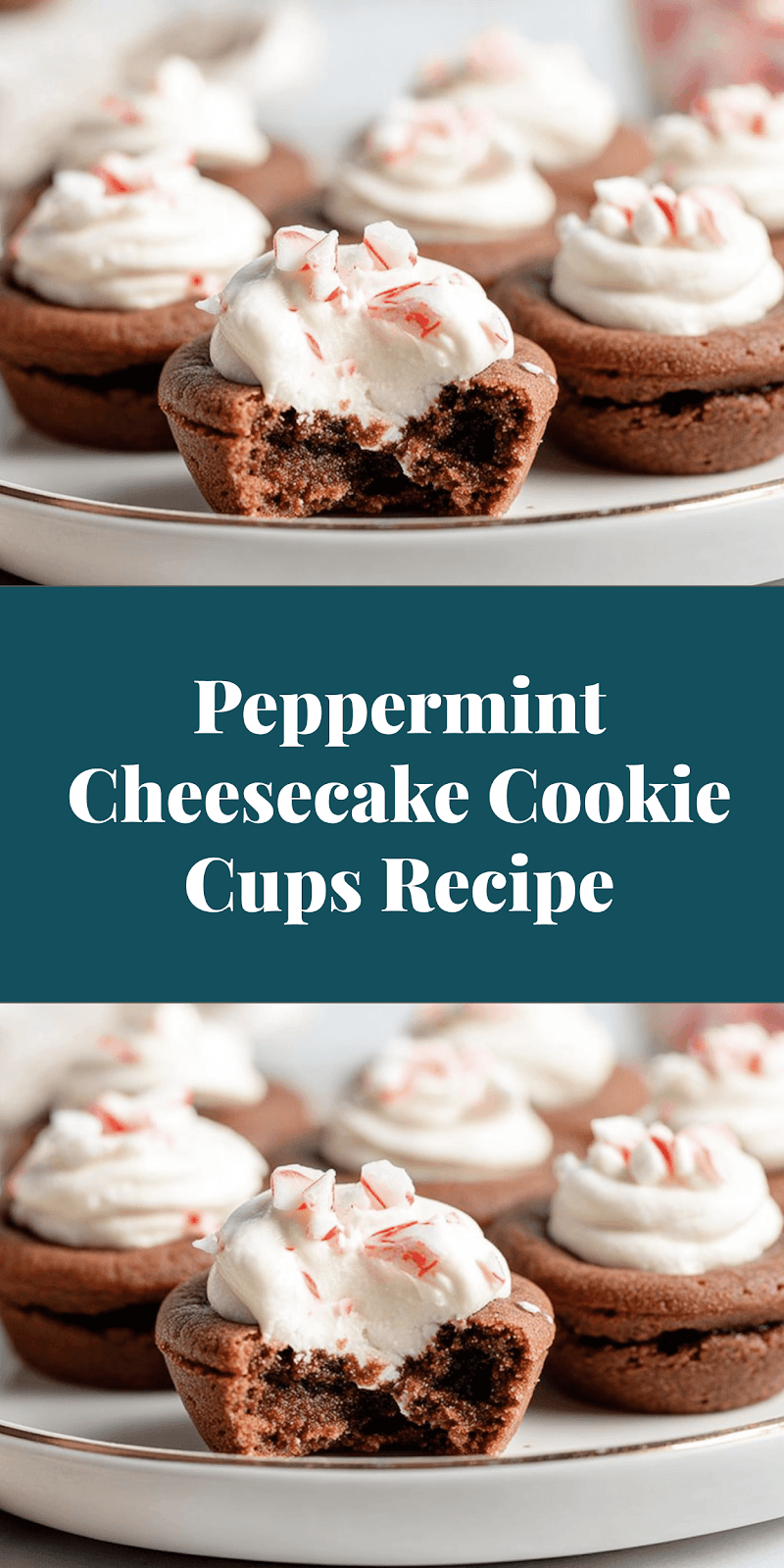 Peppermint Cheesecake Cookie Cups Recipe