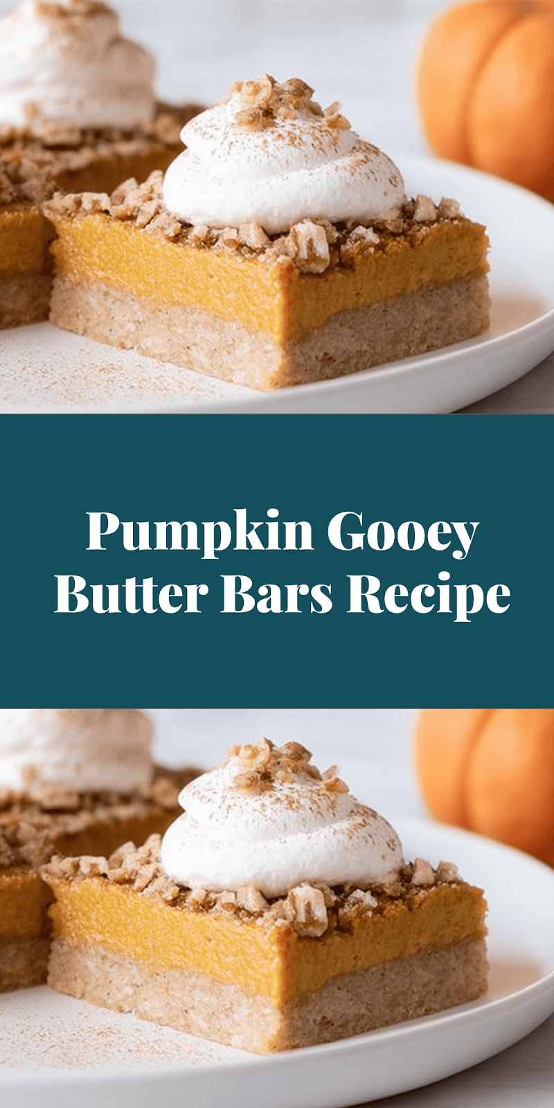 Pumpkin Gooey Butter Bars Recipe
