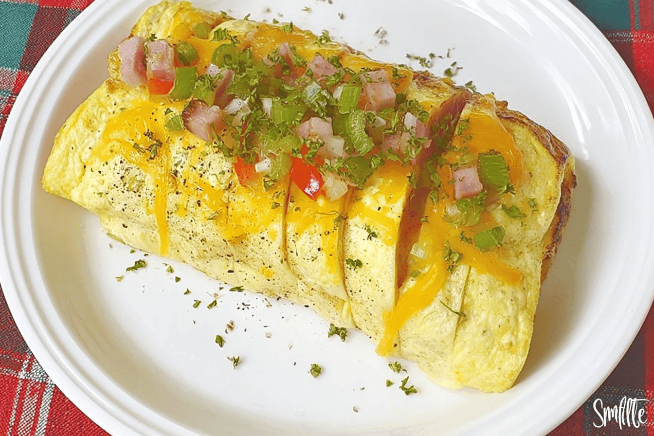 Baked Western Omelet Roll Recipe