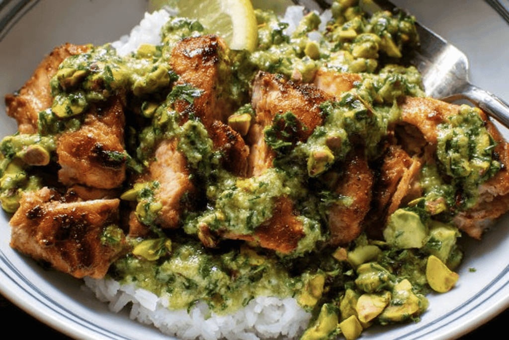 Chipotle Chicken with Creamy Pistachio Sauce
