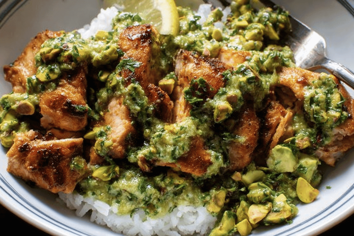 Chipotle Chicken with Creamy Pistachio Sauce