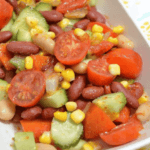 Colorful Bean Salad with Veggies and Chili Vinaigrette