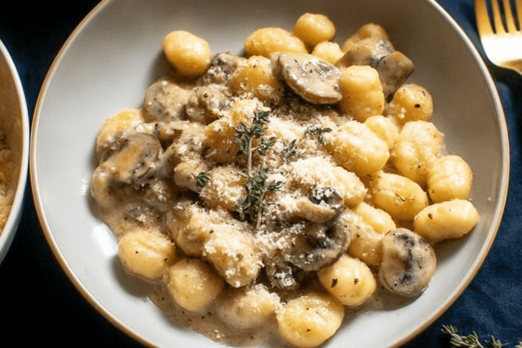 Creamy Mushroom Sauce Gnocchi Recipe