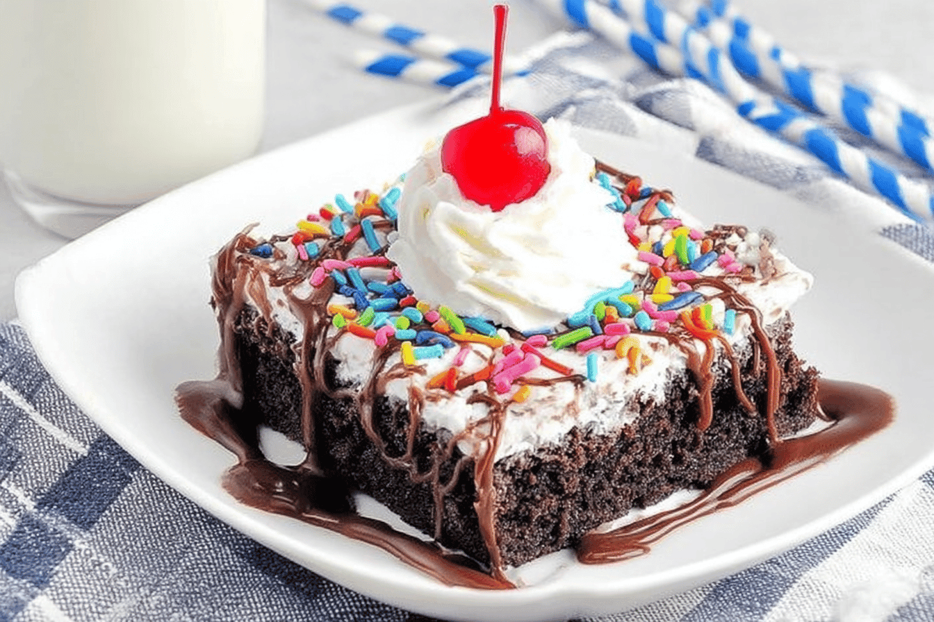 Decadent Hot Fudge Poke Cake Recipe