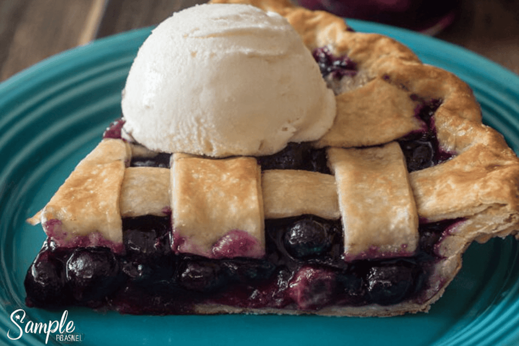 Homemade Blueberry Pie with Lattice Crust