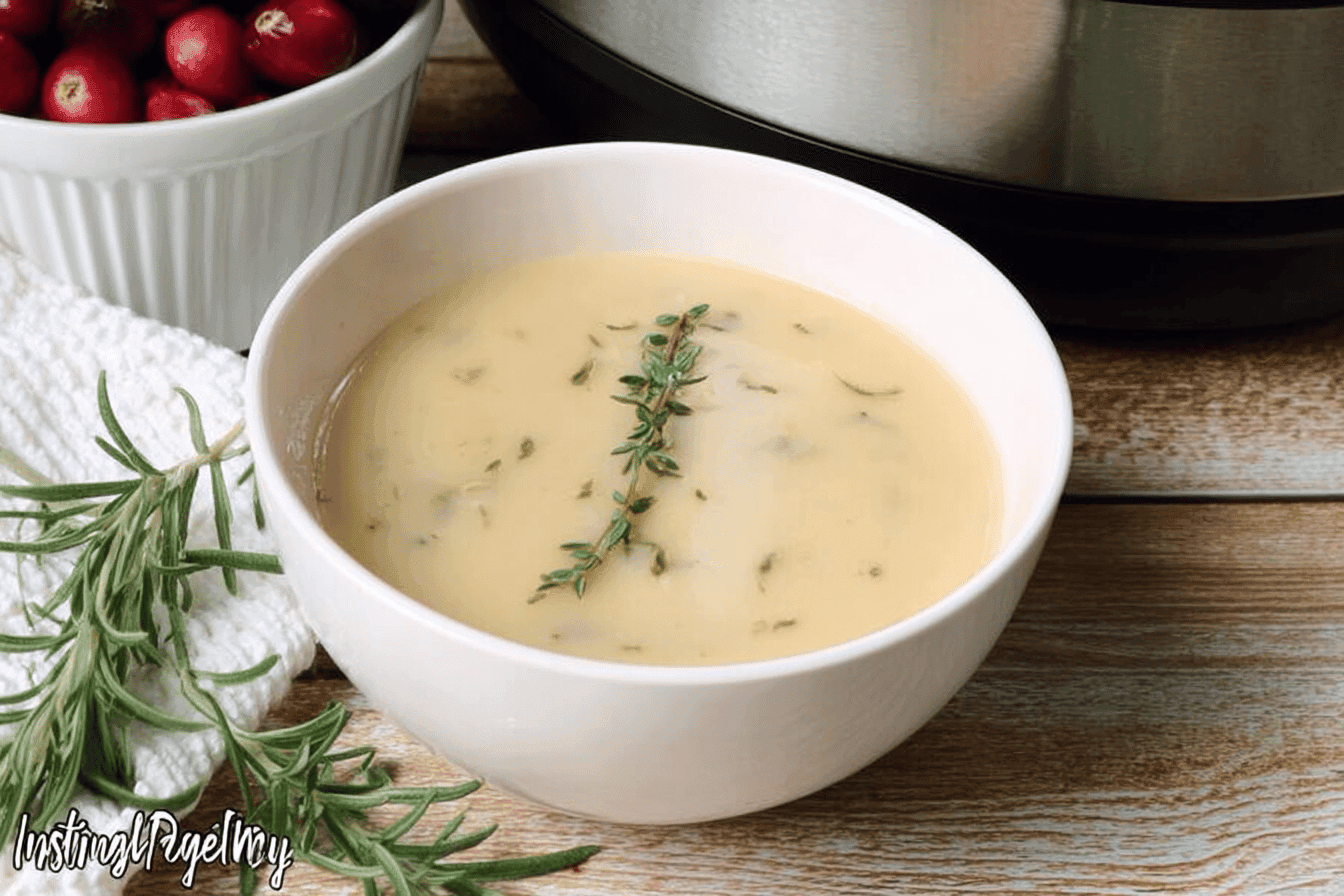Instant Pot Herbed Turkey Gravy Recipe