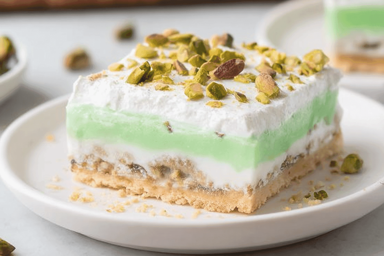 Pistachio Layered Dessert Recipe Delight