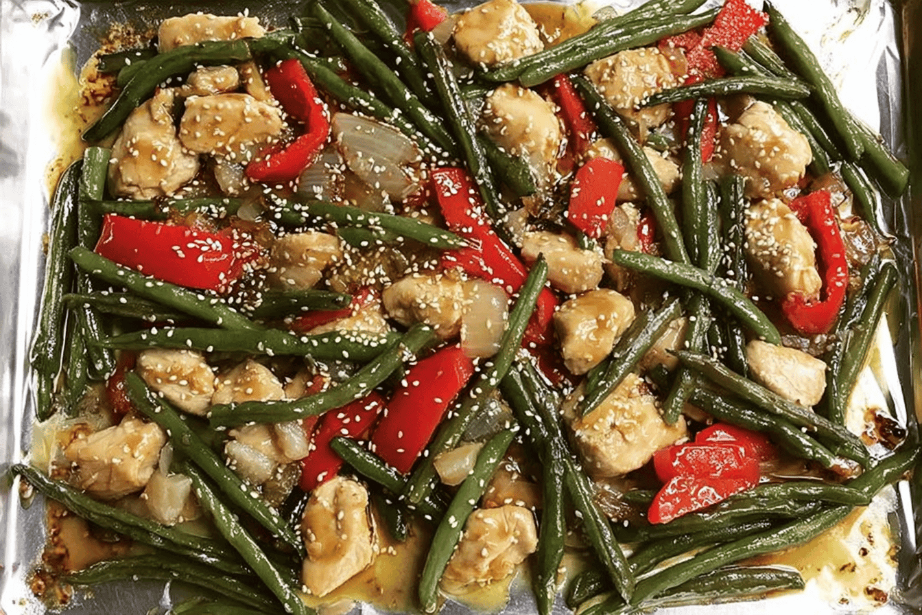Sheet Pan Chinese Chicken and Green Beans Recipe