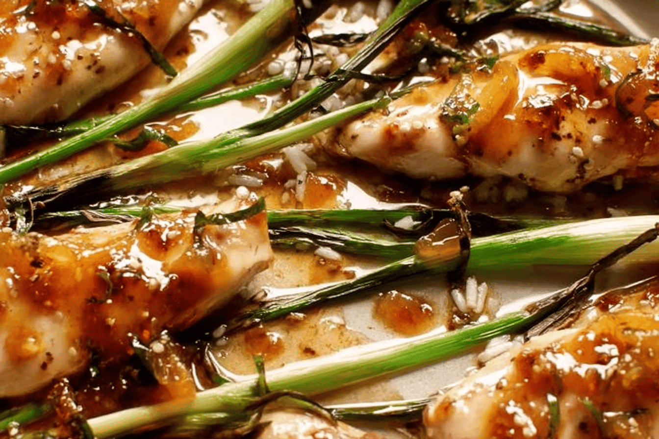 Apricot Chicken with Charred Scallions Recipe