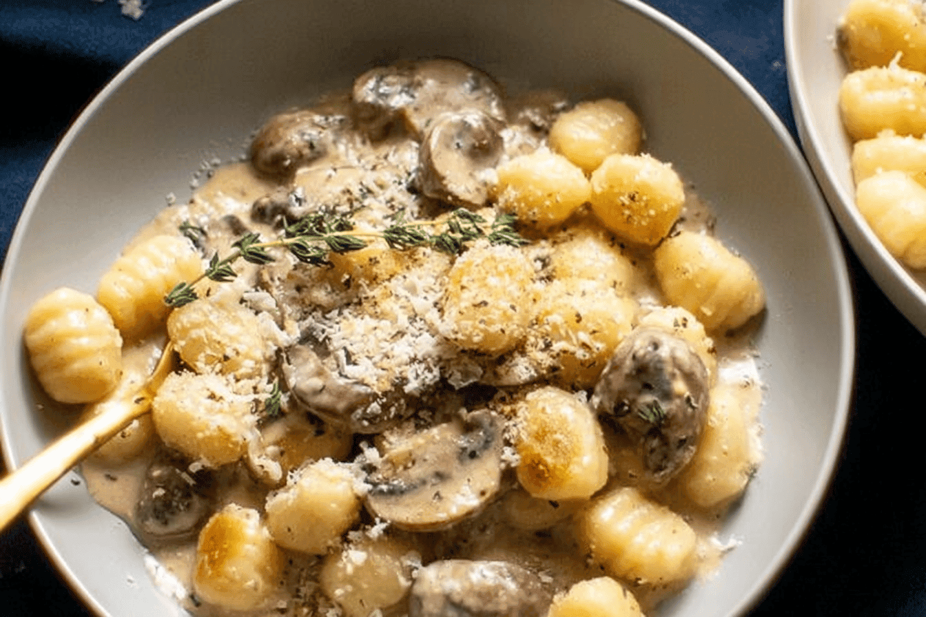 Creamy Mushroom Sauce Gnocchi Recipe