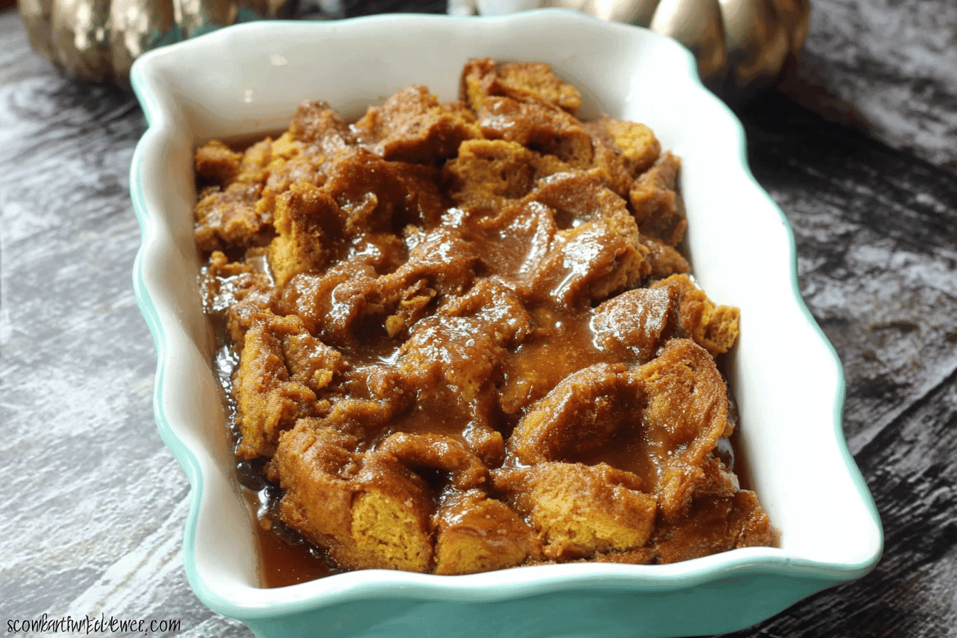 Delicious Pumpkin Maple Bread Pudding Recipe