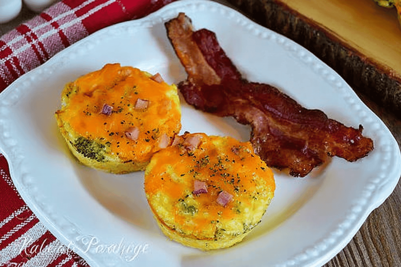 Ham and Broccoli Cheddar Breakfast Muffin Cups