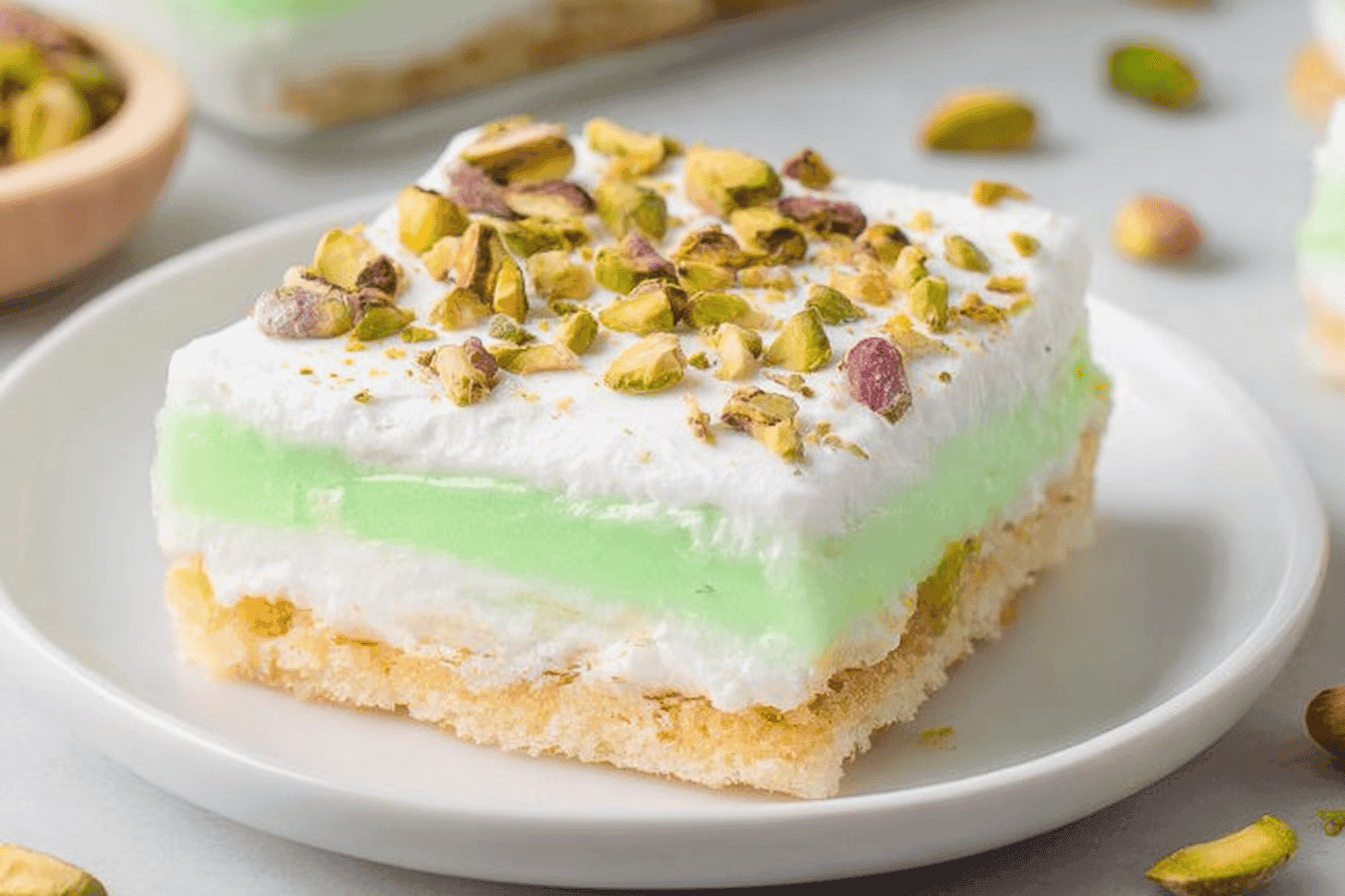 Pistachio Layered Dessert Recipe Delight