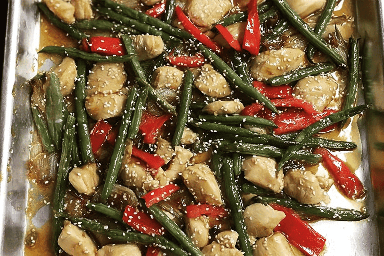 Sheet Pan Chinese Chicken and Green Beans Recipe